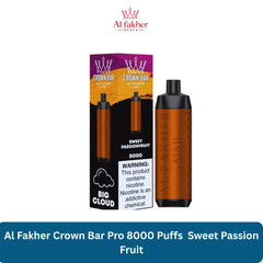 Al Fakher Crown Bar Pro 8000 Puffs Sweet Passion Fruit