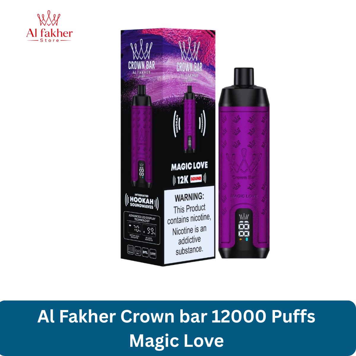 Al Fakher Crown bar 12000 Puffs Magic Love