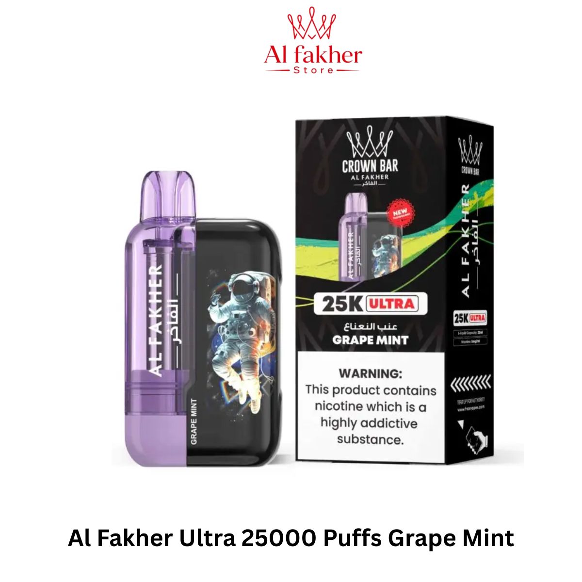 Al Fakher Ultra 25000 Puffs Grape Mint