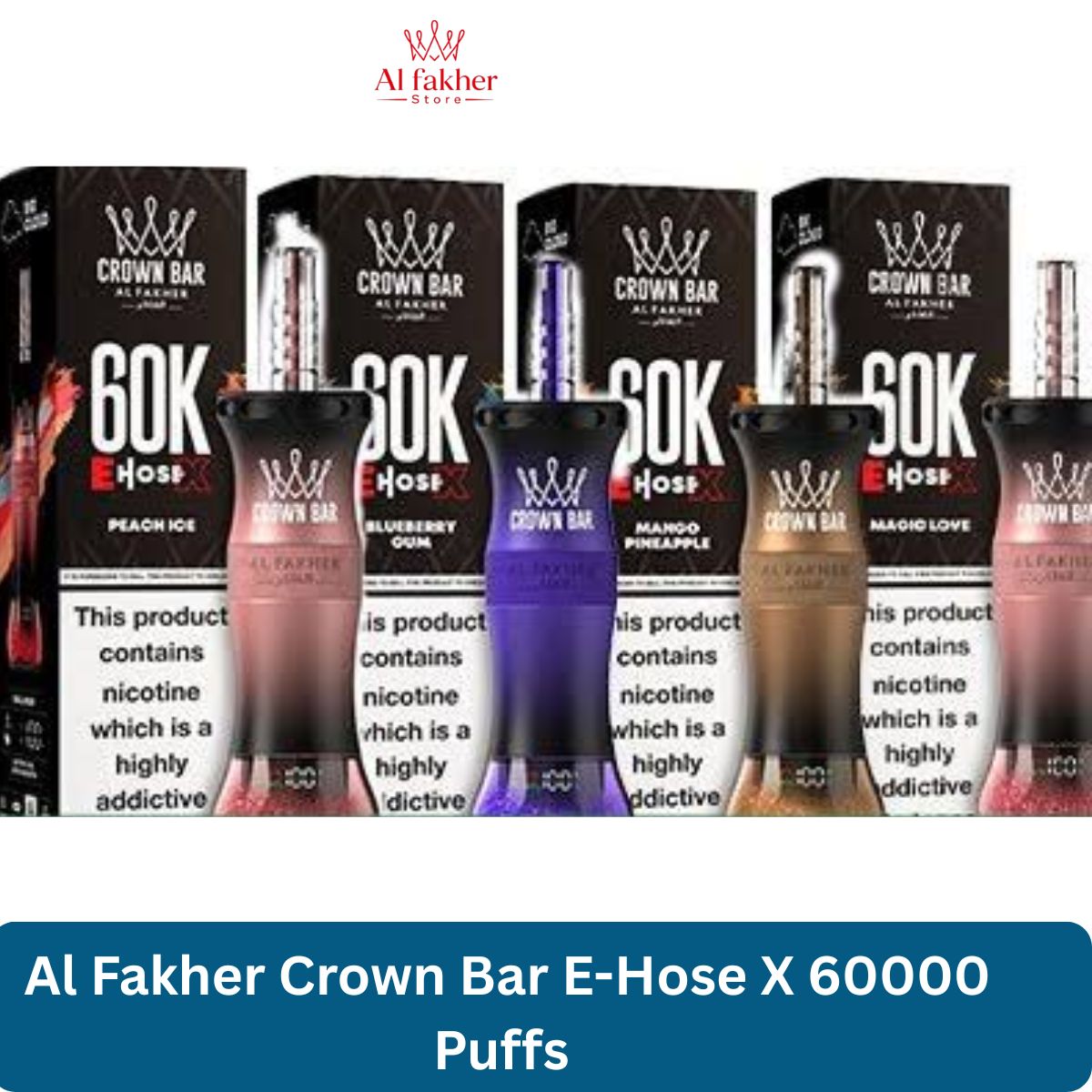 Al Fakher E Hose X 60000 Puffs Crown Bar Hookah