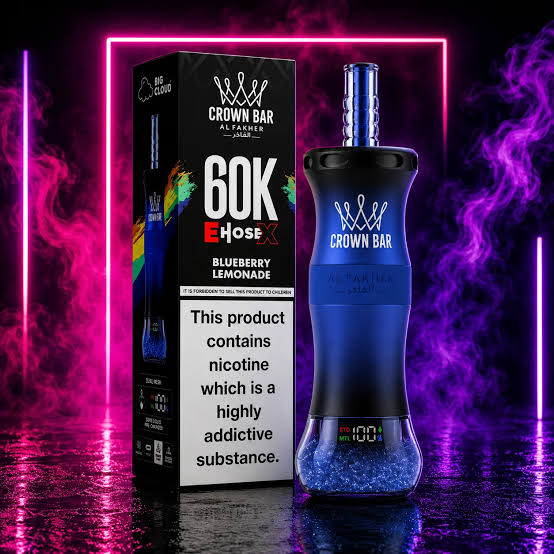 Al Fakher Crown Bar E-Hose X 60000 Puffs  Blueberry Lemonade