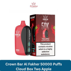 Crown Bar Al Fakher 50000 Puffs Cloud Box Two Apple